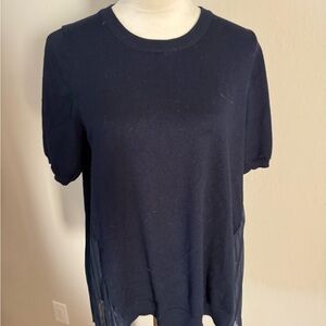 Adrianna Papell Dark Blue Short Sleeve Top